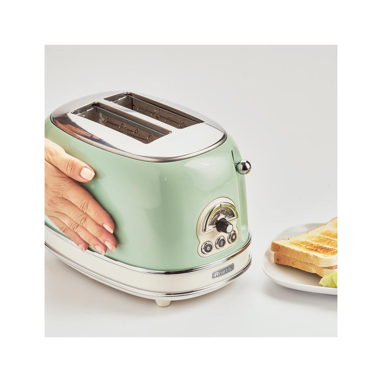 Máy nướng bánh mì 2 khay Ariete - màu xanh lá cây